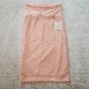 Mikarose Light Pink Lace Pencil Skirt NWT